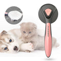 Dogs Brush Cat Brush,Self Cleaning Brush for Dog Grooming,Pet Grooming Brush with Massages Particle for Dogs and Cats with Long/Short Hair (Pink)