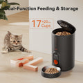 Automatic Dog Feeders, Pet Feeder, Cat Food Dispenser with Stainless Steel Bowl, 4L, Black