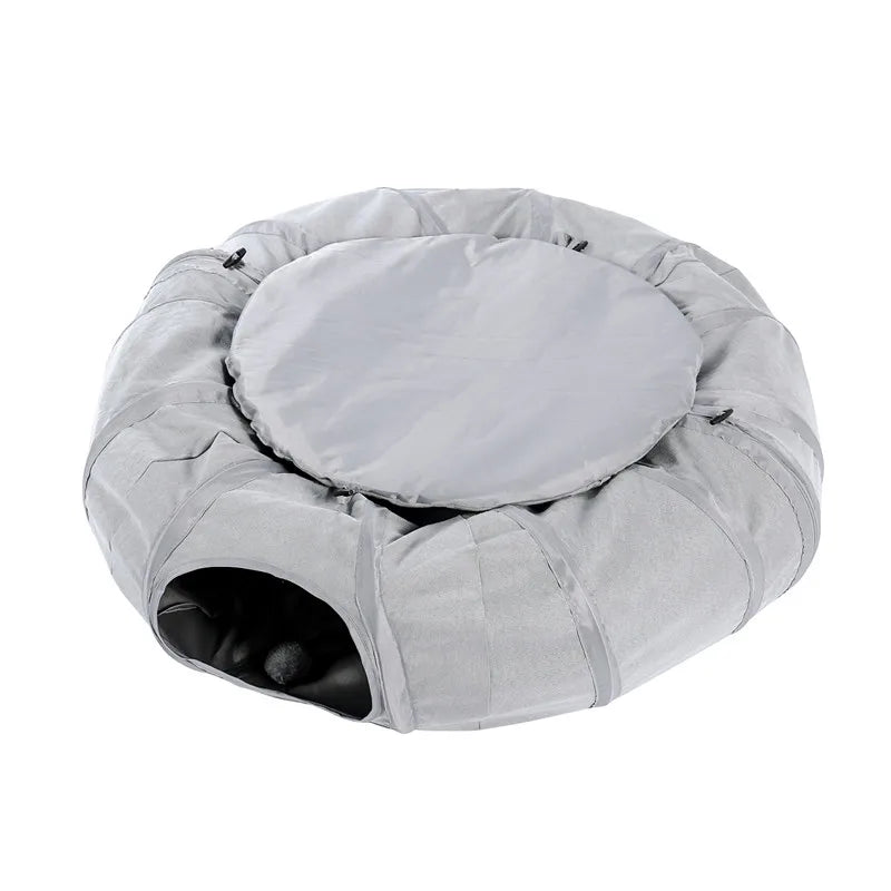 "Foldable Cat Play Tunnel: Portable, Bulk Small Pet Toy for Endless Fun!"