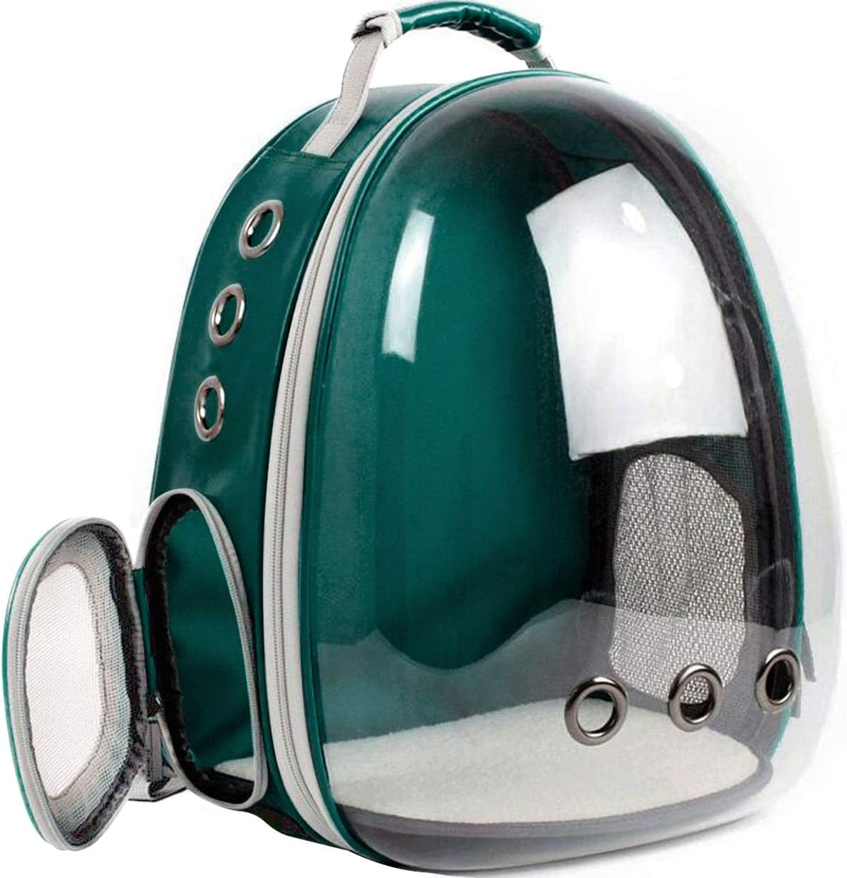 "Premium Bubble Capsule Pet Carrier: Airline Approved Cat Backpack for Small to Medium Cats - Transparent, Comfortable, and Convenient!"