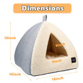 Luxurious Self-Warming Cat Cave Bed with Washable Cushioned Pillow - Cozy Hideaway for Indoor Cats